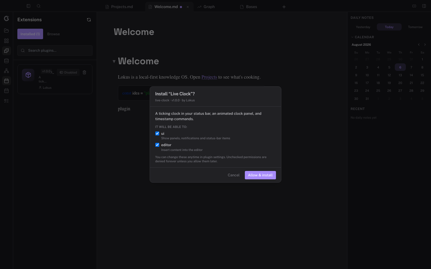 The Ask Screen listing requested capabilities